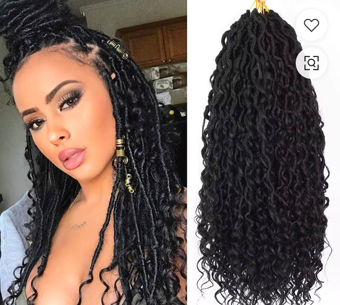 T.  Faux locs bohemian is a nice touch