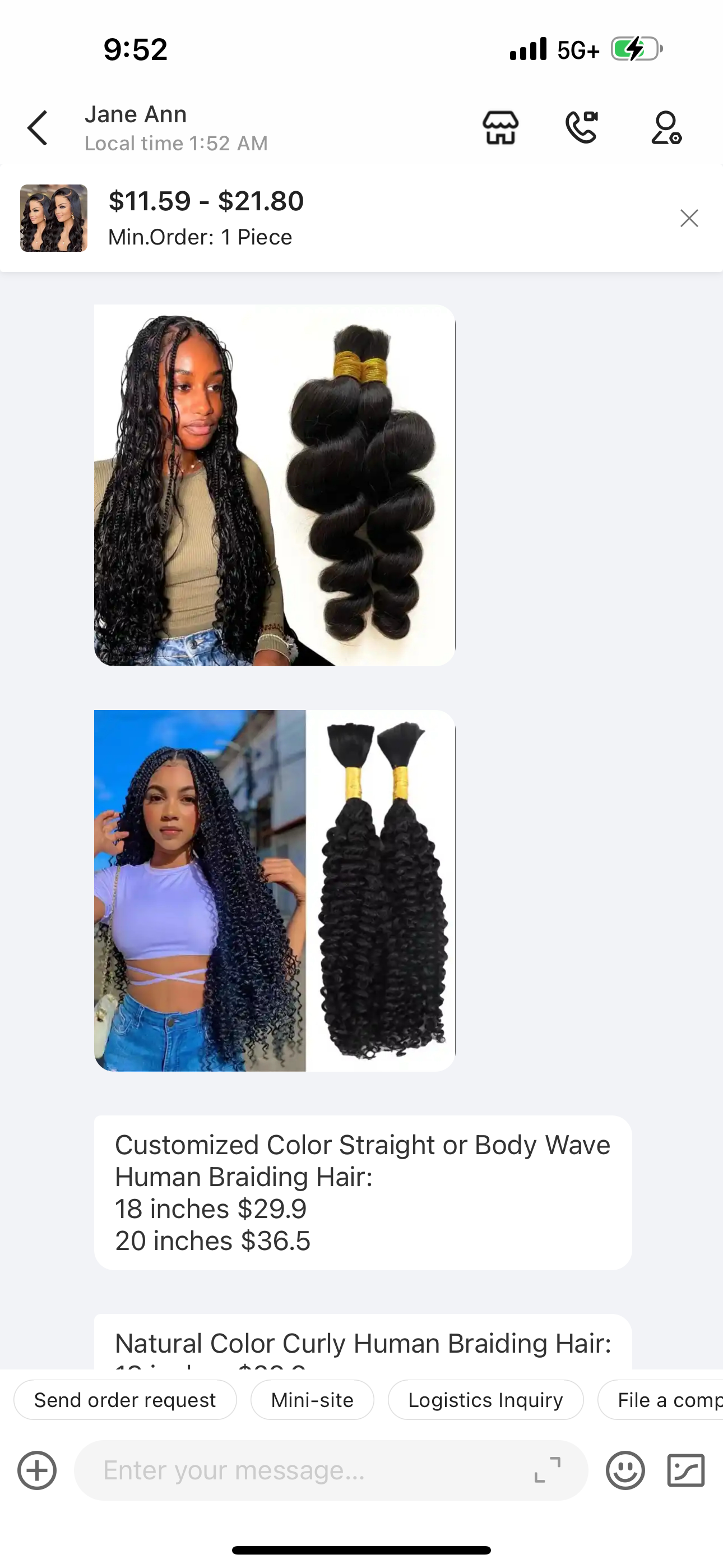 Y/ Human hair Braiding hair