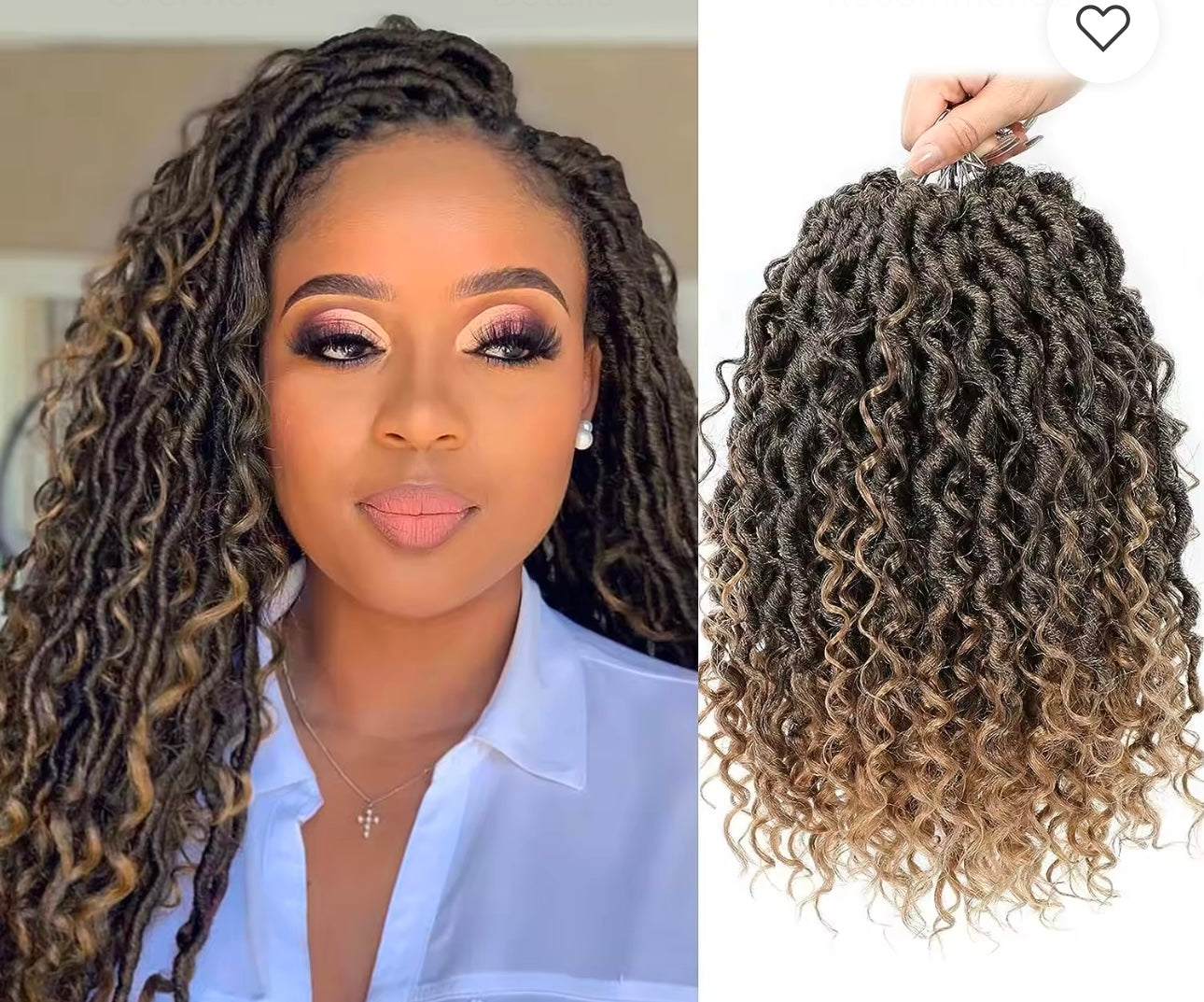T.  Faux locs bohemian is a nice touch