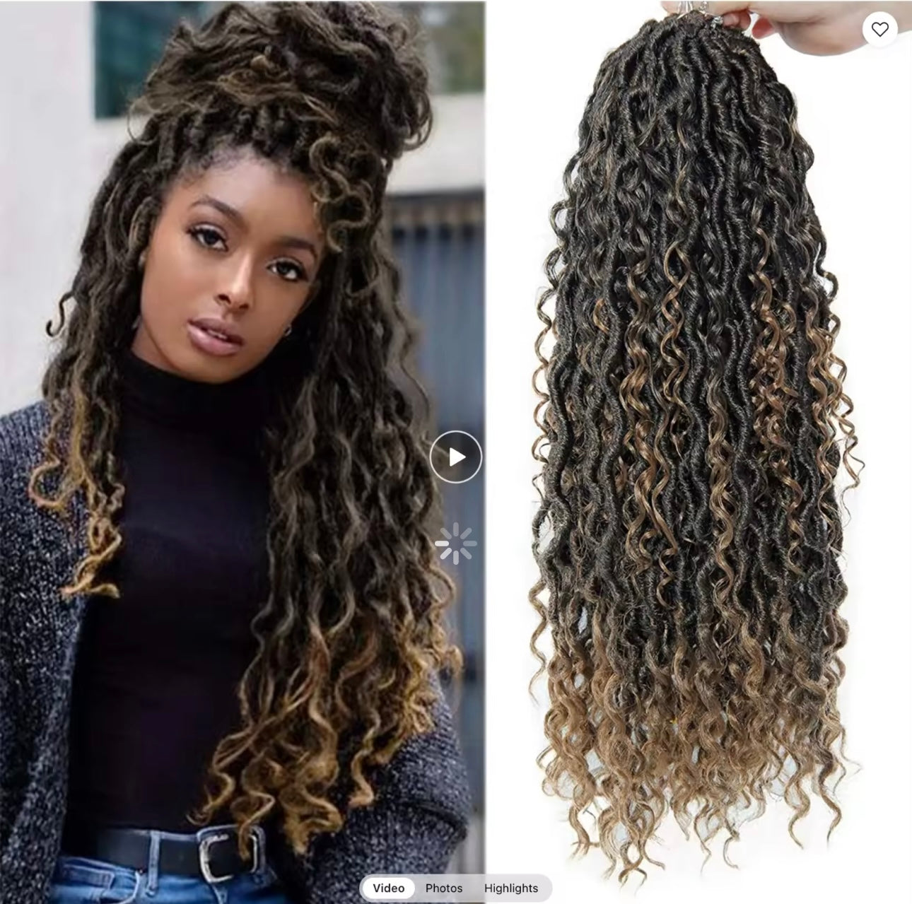T.  Faux locs bohemian is a nice touch