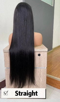 Human Hair Wig, Raw Hair Straight, 13x6 Lace Front 30”