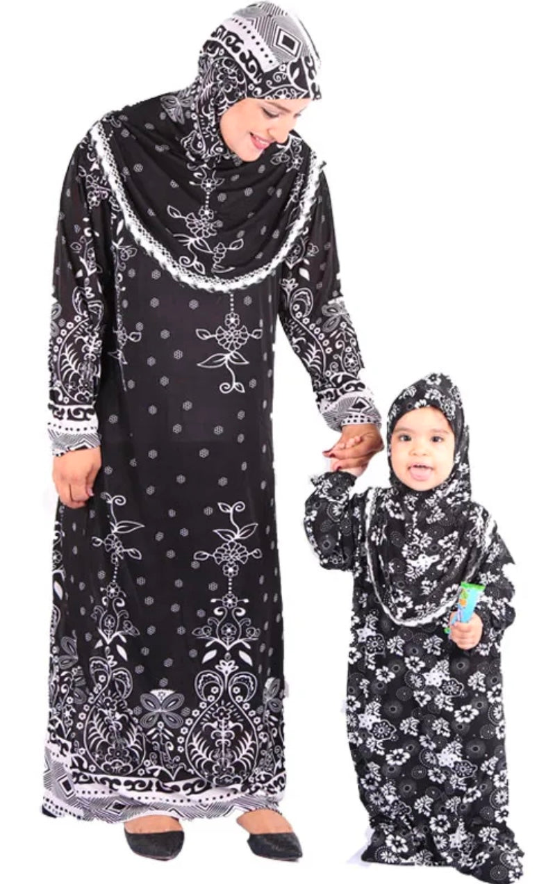 W.  Muslim Abaya Dress, From Dubai, Kids Size S/3XL