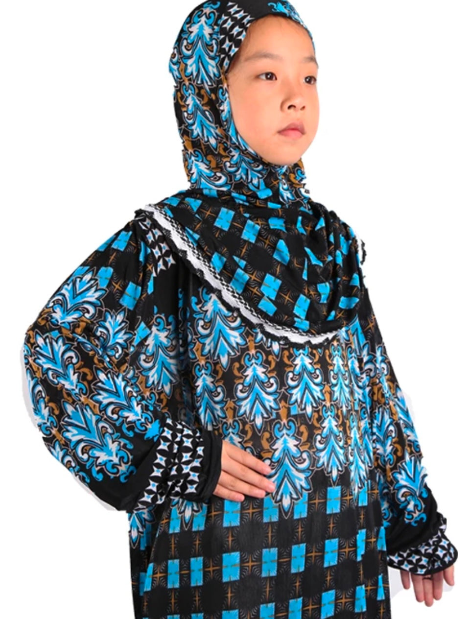 W.  Muslim Abaya Dress, From Dubai, Kids Size S/3XL