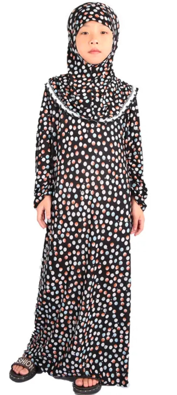 W.  Muslim Abaya Dress, From Dubai, Kids Size S/3XL