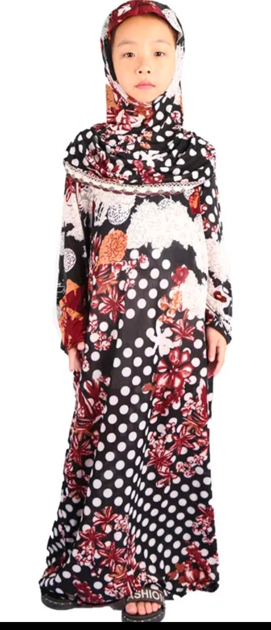 W.  Muslim Abaya Dress, From Dubai, Kids Size S/3XL