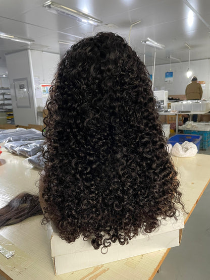 Human Hair Wig, Burmese Curly, 14'', Raw Hair